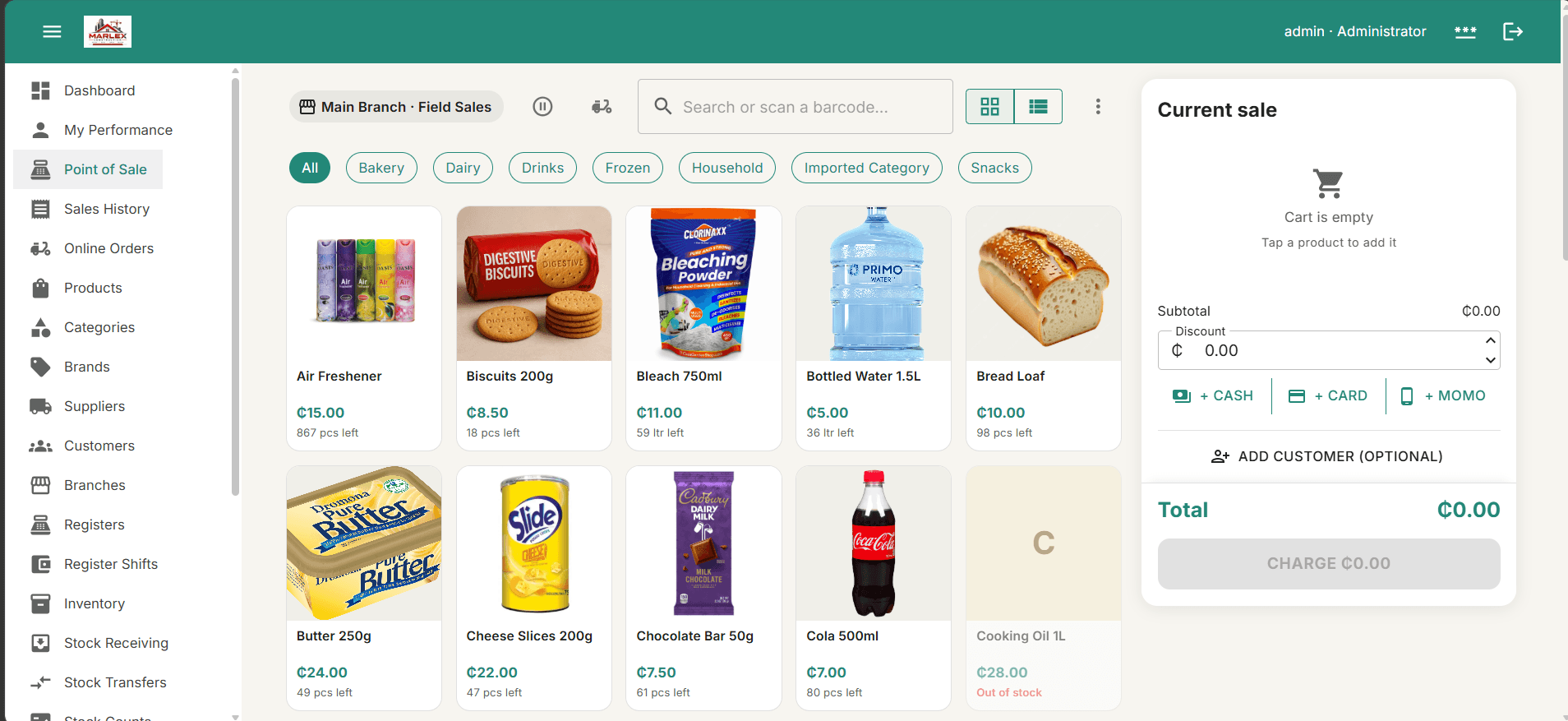 Point of Sale & Inventory System screenshot